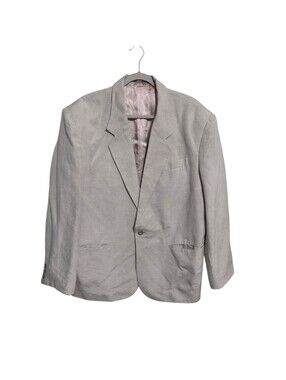 Index Linen Blend Oatmeal Tan Mens Blazer Sports Jacket 44R
